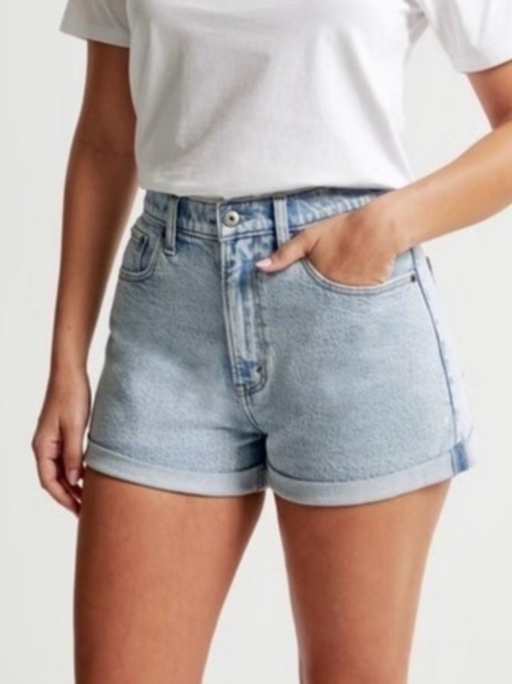 Abercrombie & Fitch Curve Love High Rise Mom Shorts. NWOT